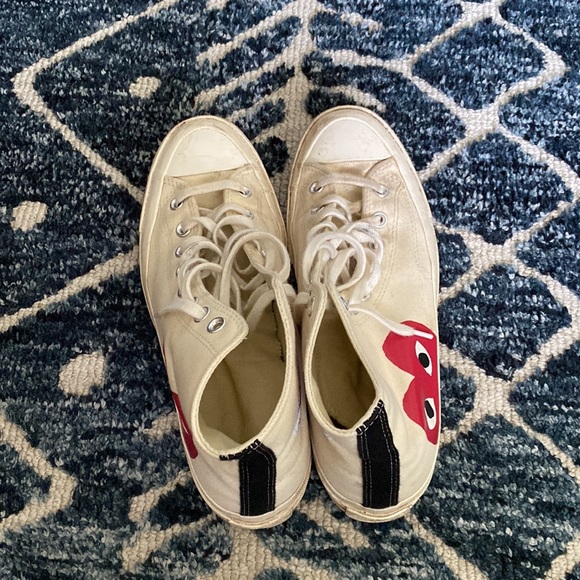 Converse comme des garçons high top sneakers size 9 men’s - Picture 2 of 7
